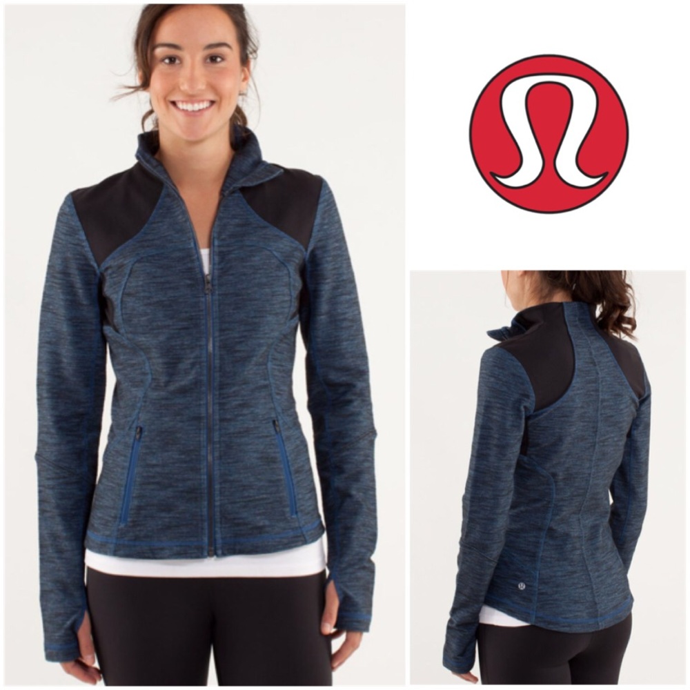 Lululemon🍋Forme Jacket Slub Denim Blue / Black 4